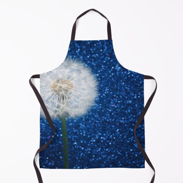 Item preview, Dandelion wind flowers on blue glitter background designed and sold by aartidote.