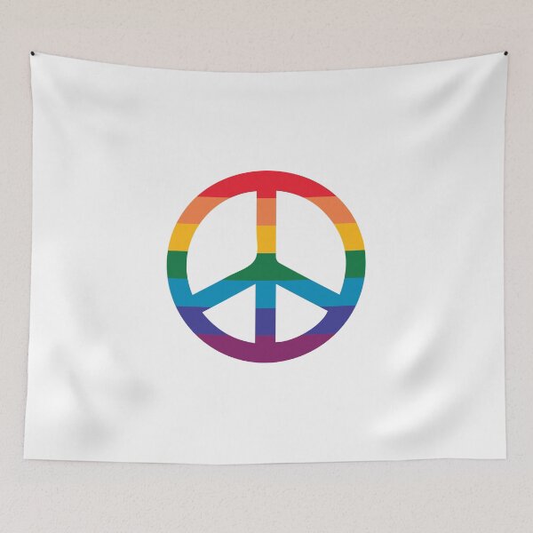Item preview, Peace icon. Colour vector peace icon. LGBT flag peace sign vector design. designed and sold by Galena Georgieva.
