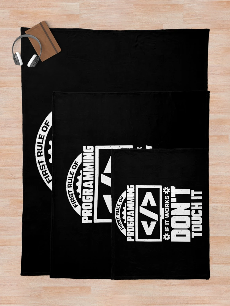Thumbnail 5 of 6, Throw Blanket, Funny Programming Coding Programmer Coder Gift designed and sold by Marcid95.