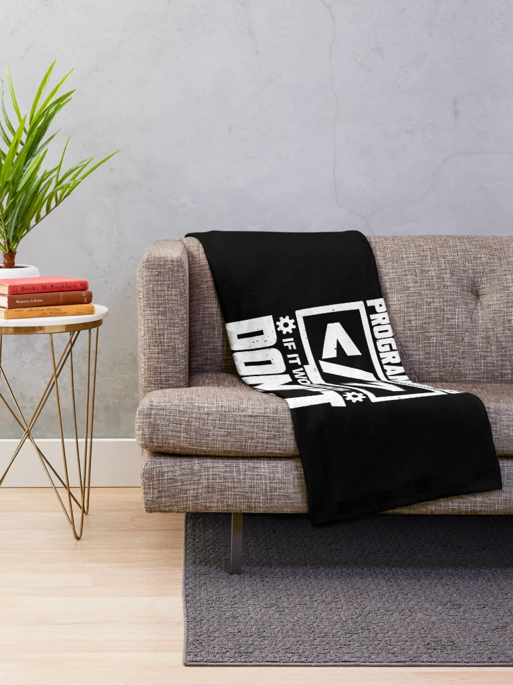 Thumbnail 2 of 6, Throw Blanket, Funny Programming Coding Programmer Coder Gift designed and sold by Marcid95.