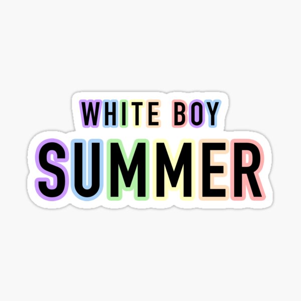 White Boy Summer Sticker