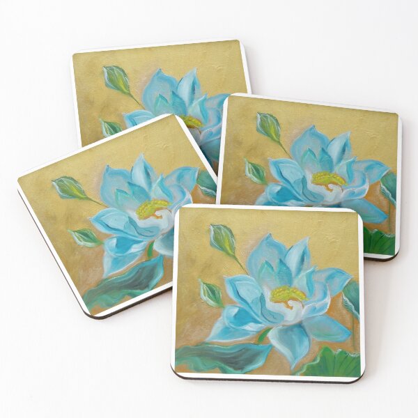 Item preview, Blue Lotus on Gold designed and sold by jennyleeandjim.
