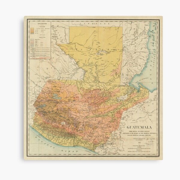 Item preview, Vintage Map of Guatemala (1902) designed and sold by BravuraMedia.