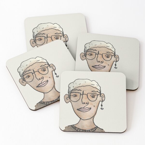 Item preview, Person with short blonde hair | line drawing art designed and sold by Inti-Inti.