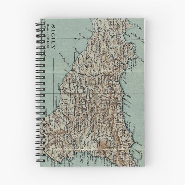 Item preview, Vintage Map of Sicily Italy (1911) designed and sold by BravuraMedia.