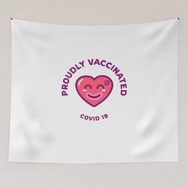 Item preview, Proudly vaccinated Covid 19 designed and sold by Swarna Anooroop.
