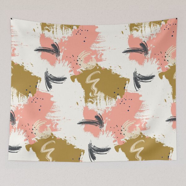 Item preview, Abstract minimal interior decor khaki pink  designed and sold by Milatoo.