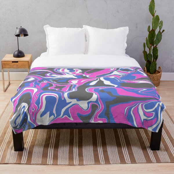 Aperçu de l'œuvre Nappe d'huile de graphite rose et bleu créée et vendue par WildNClassyFun.