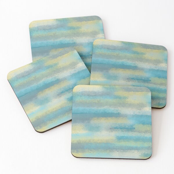 Item preview, Abstract yellow turquoise, art, texture print. designed and sold by UVI-CA.
