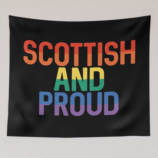 Item preview, Scottish and Proud, Pride Flag Slogan Design  designed and sold by MacPean.
