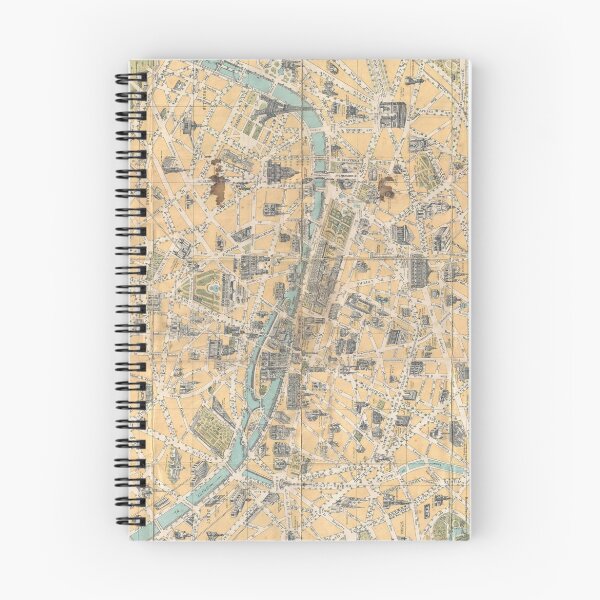 Item preview, Vintage Map of Paris France (1890) designed and sold by BravuraMedia.