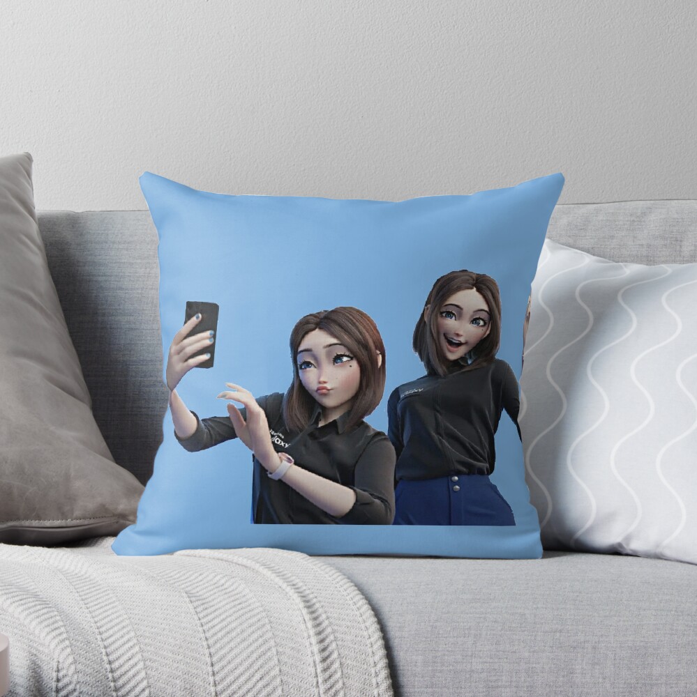 Samsung S Virtual Assistant Girl Throw Pillow By Mandala Corner Redbubble