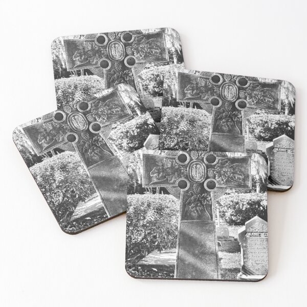 Item preview, Una cruz celta en Christ Church St. Simons Georgia Blanco y negro designed and sold by LisaWootenPhoto.