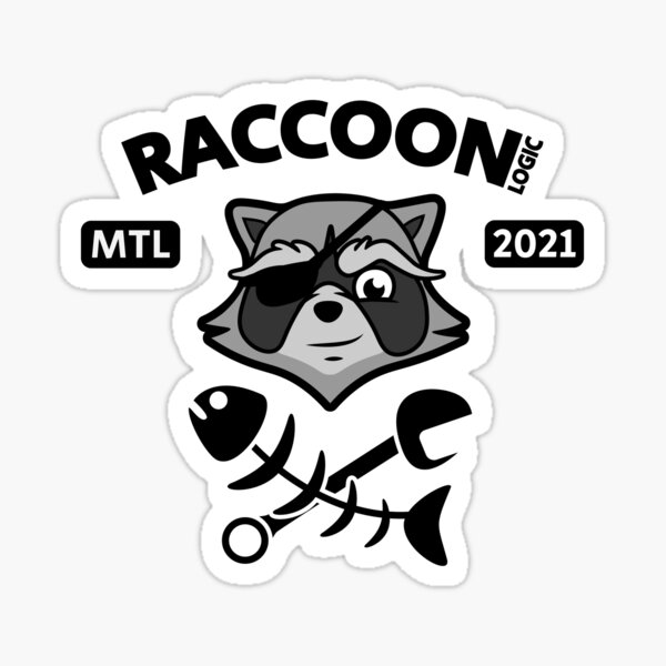 Raccoon Logic Skate Logo Sticker