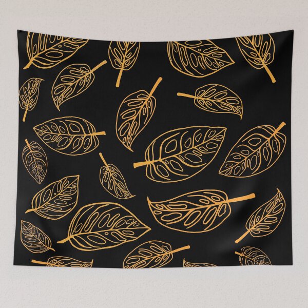 Item preview, Golden swiss cheese monstera leaves designed and sold by kkanchan.