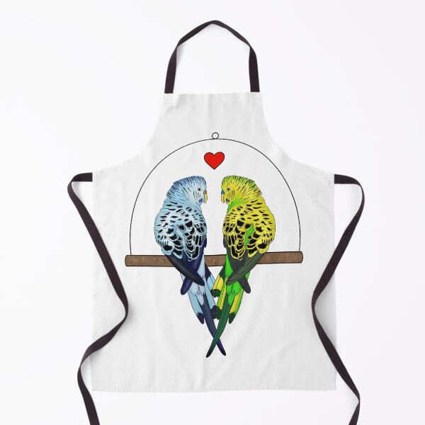 Item preview, Budgie couple on swing (blue and green) designed and sold by DieVogelfamilie.