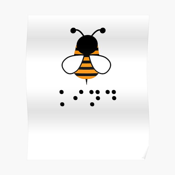 "Be Kind In Braille Bee Kind Gift For The Visually Impaired" Poster by