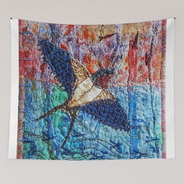 Item preview, Embroidered Barn Swallow - Stitched Nature - Designed by Stitchbasket to make you happy.  designed and sold by santimanitay.