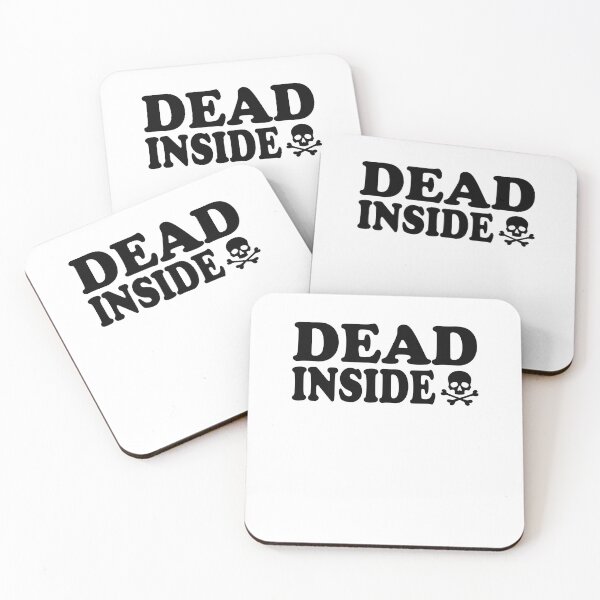 Item preview, Dead Inside Skull and Crossbones Funny Sarcastic Emotional State Quote Humor designed and sold by ZEROXCOOL.