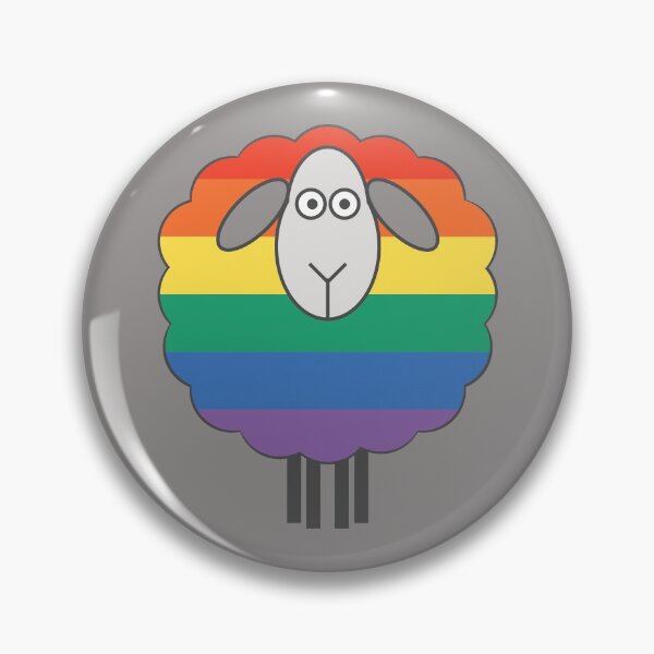 Item preview, Rainbow Pride Flag Patterned Sheep designed and sold by MacPean.
