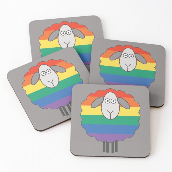 Item preview, Rainbow Pride Flag Patterned Sheep designed and sold by MacPean.