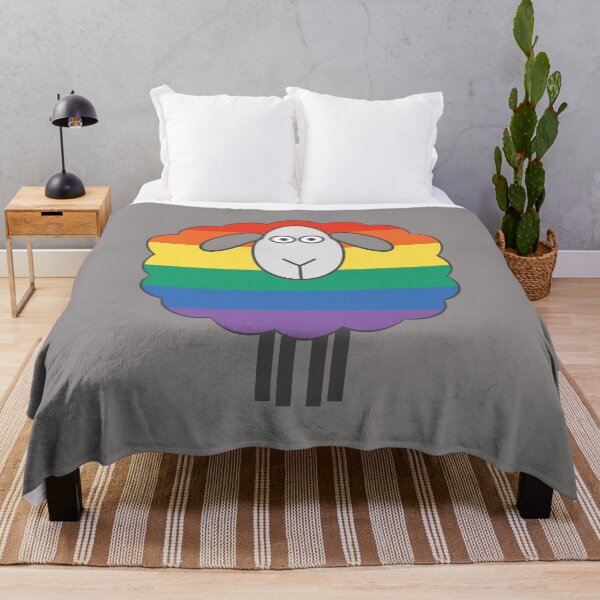 Item preview, Rainbow Pride Flag Patterned Sheep designed and sold by MacPean.