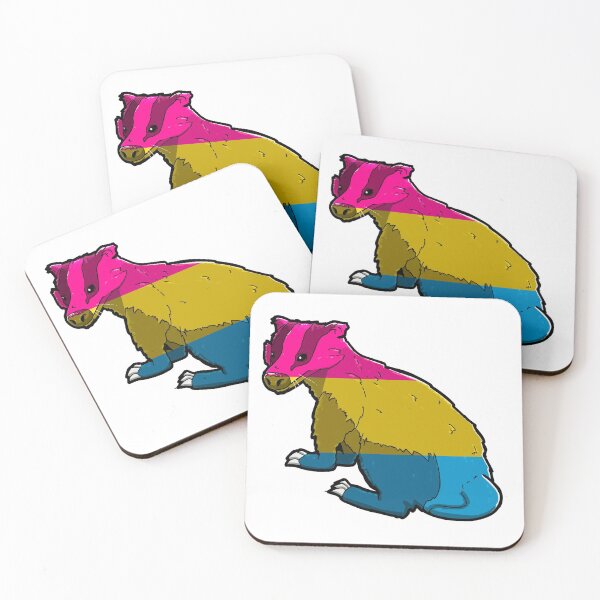 Item preview, Pansexual Pride Badger designed and sold by oddlybigbear.