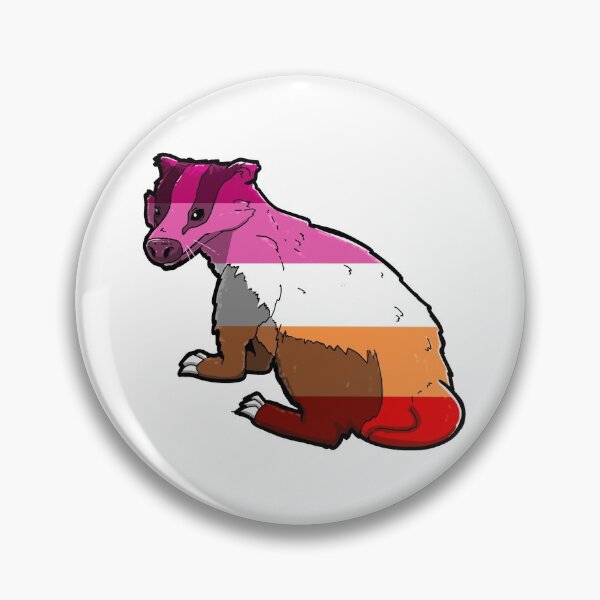 Item preview, Lesbian Pride Badger designed and sold by oddlybigbear.
