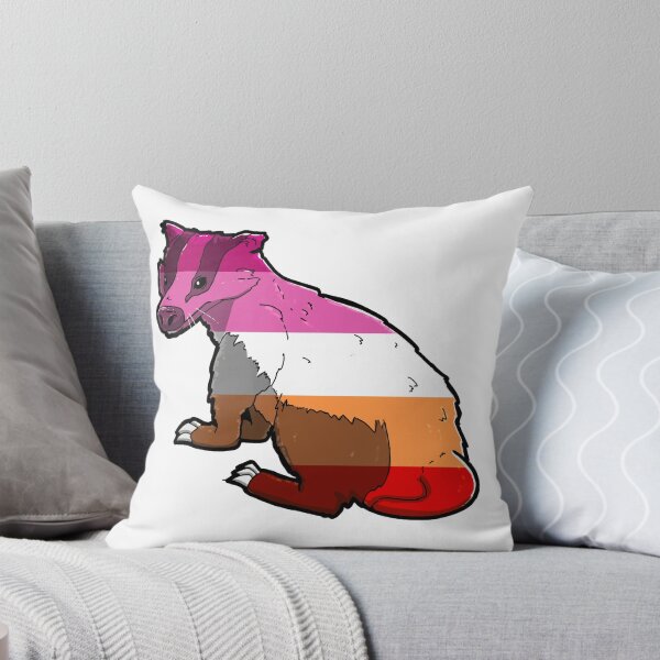 Item preview, Lesbian Pride Badger designed and sold by oddlybigbear.