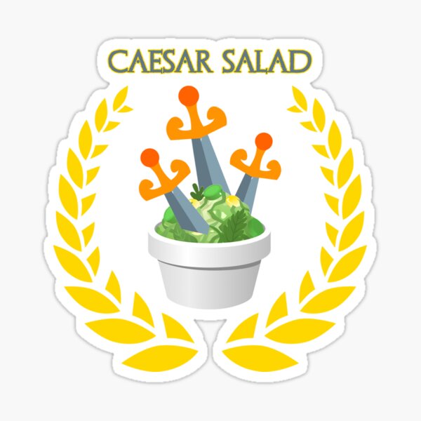 Caesar Salad Sticker, Funny Food Stickers