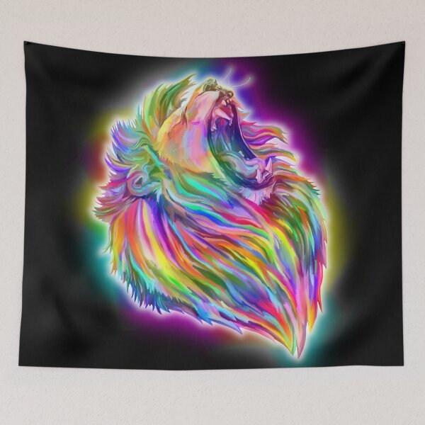Item preview, Glowing Pride Rainbow Lion designed and sold by Deborah Camp.