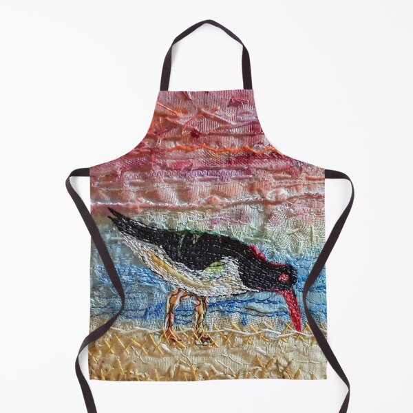 Artikelvorschau, Bestickter Austernfischer - Stitched Nature - Entworfen von Stitchbasket, um Sie glücklich zu machen. entworfen und verkauft von santimanitay.