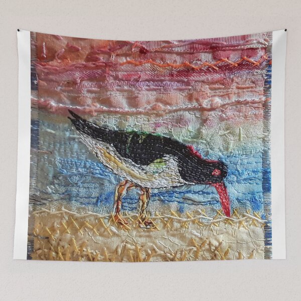 Item preview, Embroidered Oystercatcher - Stitched Nature - Designed by Stitchbasket to make you happy.  designed and sold by santimanitay.