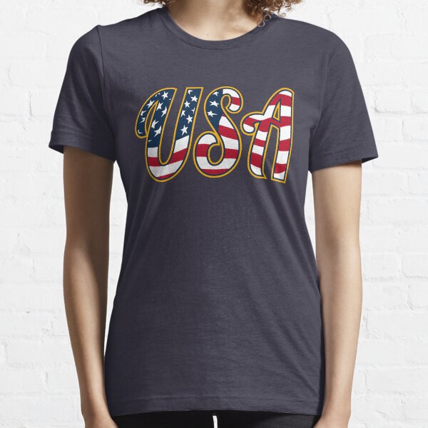 USA Patriotic Red White and Blue Stars and Stripes Essential T-Shirt