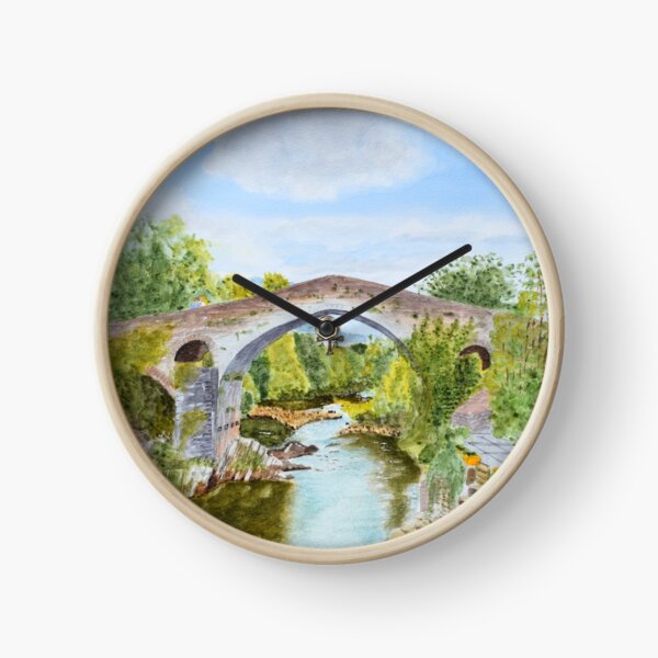 The Bridge at Cangas 2 by John Rees Clock