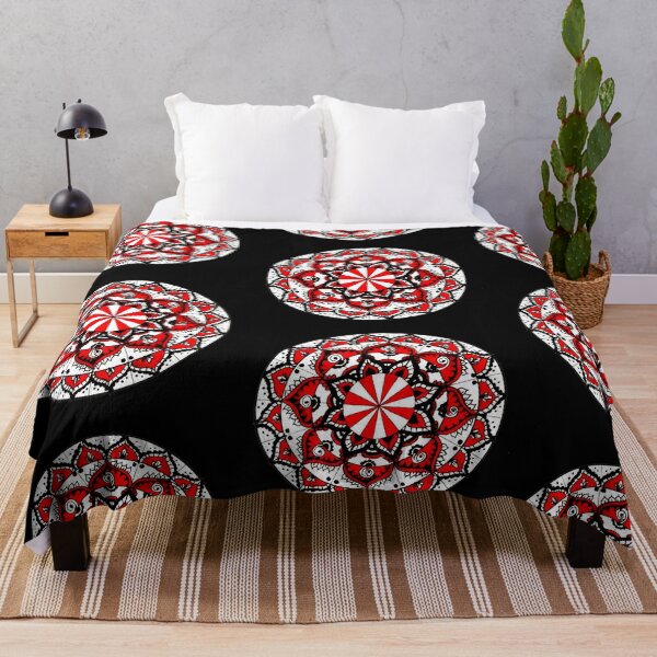 Item preview, Mandala Therapy Red and Black Dot Art designed and sold by RomeoSketches.