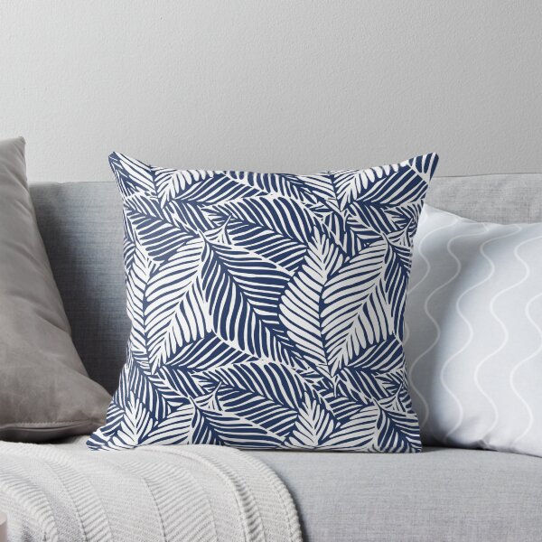 Item preview, Tropical Leaves in blues  designed and sold by PatternsandHues.