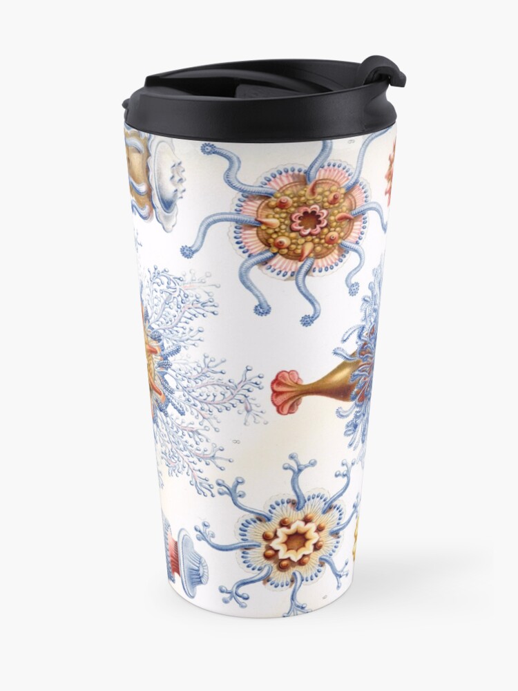 Alternate view of Haeckel Siphonophorae. Siphonophorae is an order of Hydrozoans, a class of marine organisms belonging to the phylum Cnidaria Travel Coffee Mug