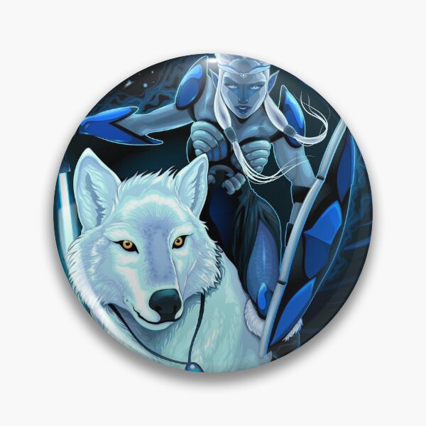 Item preview, Elf White Wolf Female Warrior designed and sold by STICKERSAUCE.