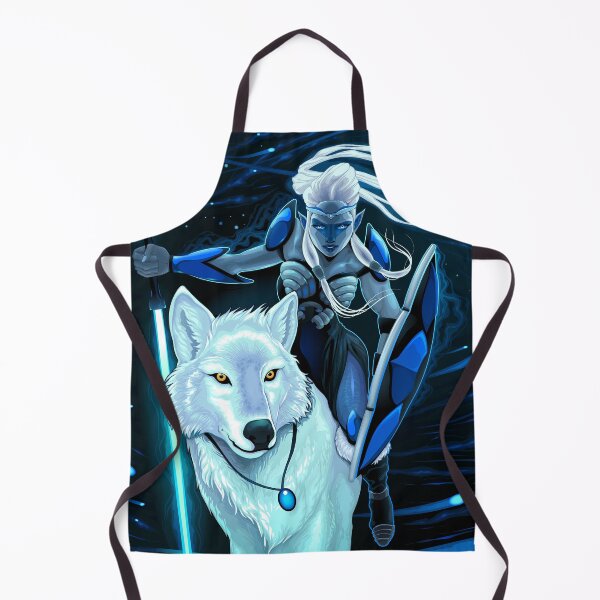 Item preview, Elf White Wolf Female Warrior designed and sold by STICKERSAUCE.