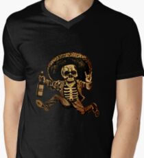 Camiseta para hombre de cuello en v Día de los muertos Posada