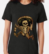 Camiseta de tejido mixto Día de los muertos Posada