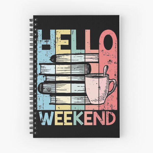 Item preview, Retro Hello Weekend Books Coffee Reading Relaxation designed and sold by creative321.