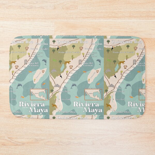 Item preview, Riviera Maya Map designed and sold by SabrinaGold.