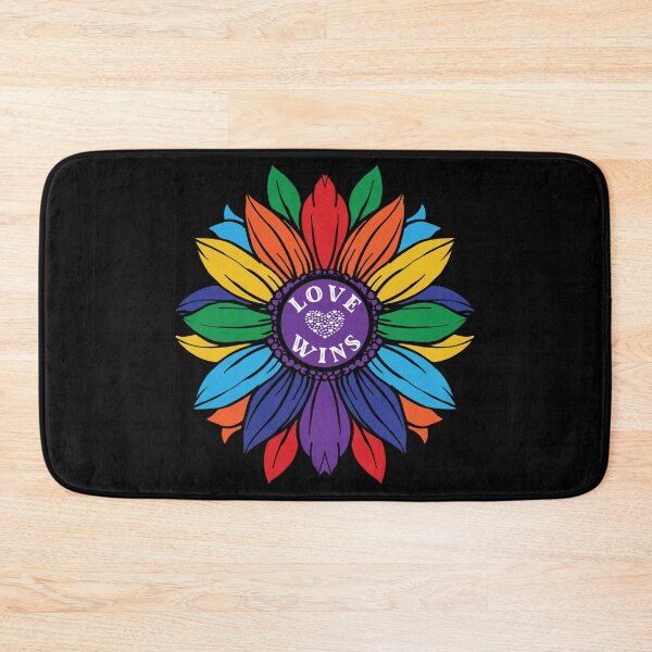 Item preview, Rainbow Sunflower And Bird Pattern With Black Background designed and sold by Rosinda.