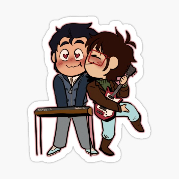 Ryan and Min / Rymin Ryan kiss Sticker - Infinity Train: Book 4 Sticker
