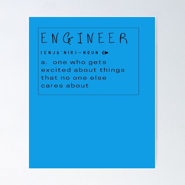 Item preview, Funny Engineer definition, Engineering quote poster designed and sold by FERHOUD.
