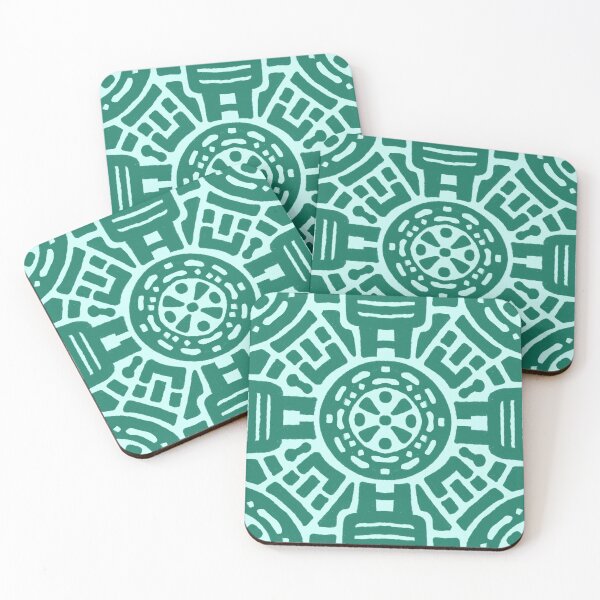 Item preview, Linear Damask Teal designed and sold by oppositedge.