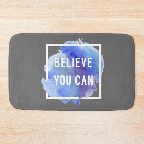 Item preview, Motivational Abstract Design - Believe You Can - Today White Hand Written with Blue Purple Watercolor Colored Background designed and sold by WearWolfDesigns.