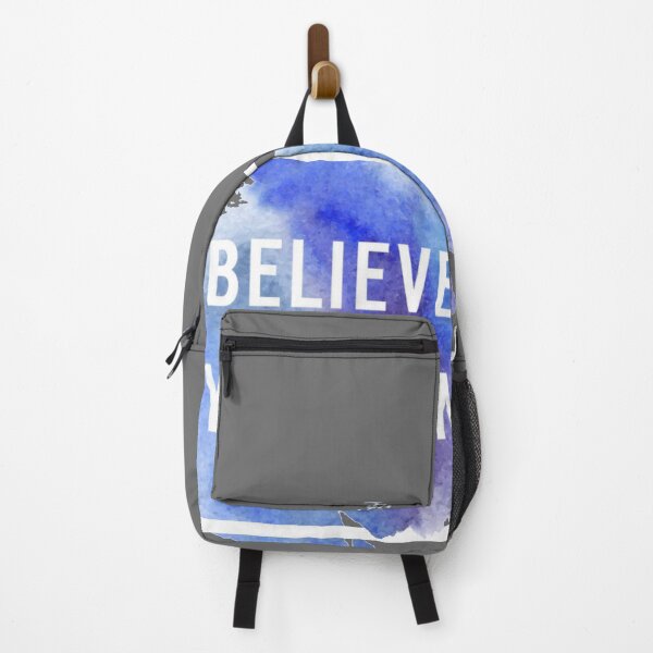 Item preview, Motivational Abstract Design - Believe You Can - Today White Hand Written with Blue Purple Watercolor Colored Background designed and sold by WearWolfDesigns.